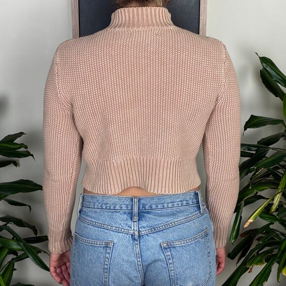 Waffle Knit Cropped Sweater - Picture 3 of 4